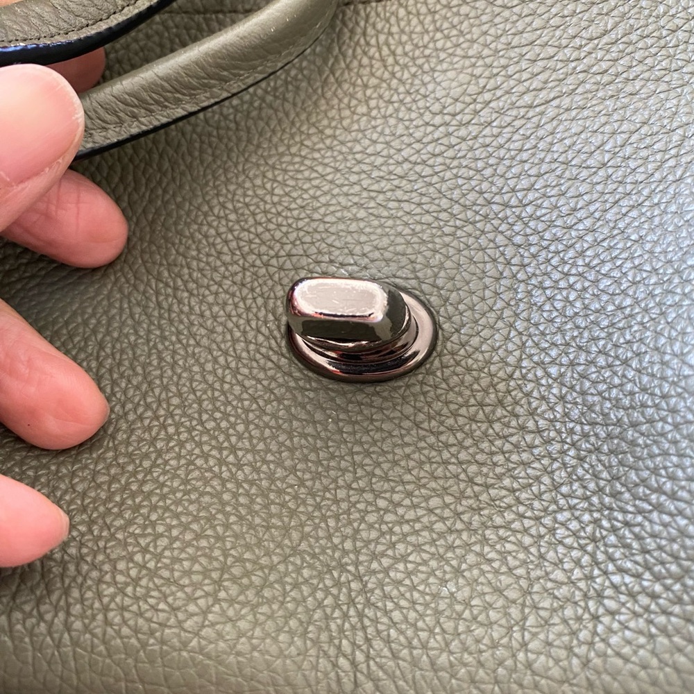 COACH Backpack in Army Green and Neon Orange - Picture 9 of 16